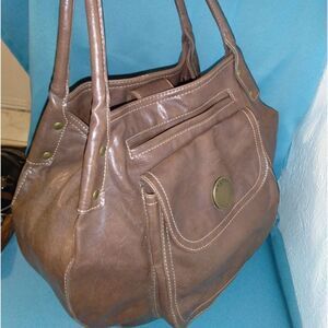 Large axcess brown leather purse, perfect conditio